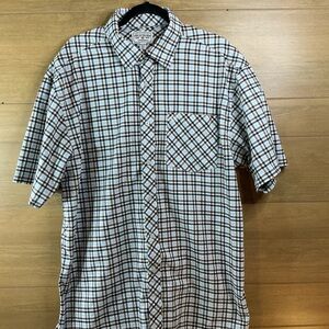 Phat Farm Plaid Button Up Shirt Short Sleeve Mens 2XL Cotton